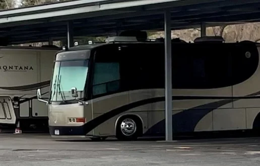 Covered RV storage spaces